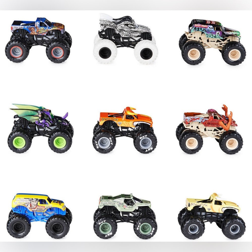 Monster Jam Monster Truck Diecast 9pk - 1:64 Scale